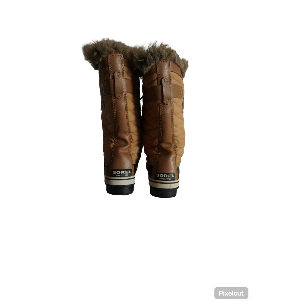 Sorel Tofino II NL2332-373 Womens Snow Boots 9.5 Brown Fur Lace-Up Mid Calf Boot